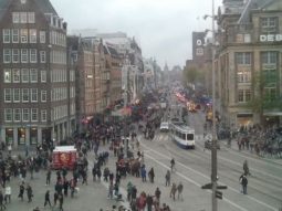 Amsterdam Damplein drukte